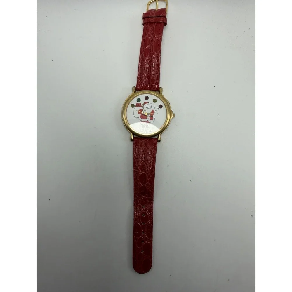Geneva GQF Vintage New Battery Mens Santa Claus Watch 43MM 8
